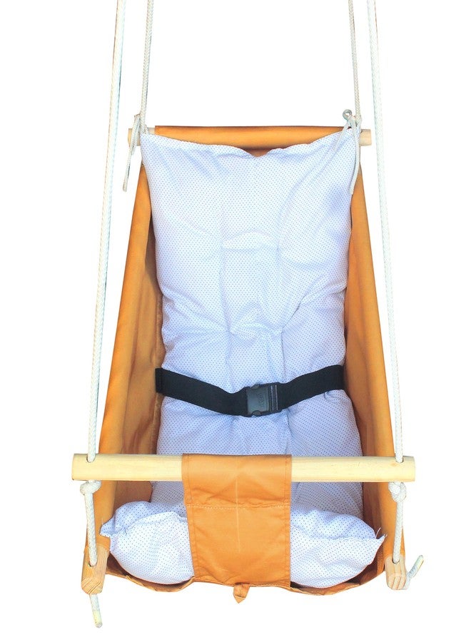BOFFLE Baby Swing for Infants and Toddlers, Newborn Baby Sleeping Chair Hammock Indoor and Outdoor, Wooden Hanging Seat Chair for Baby up to 2 Years - Image 3